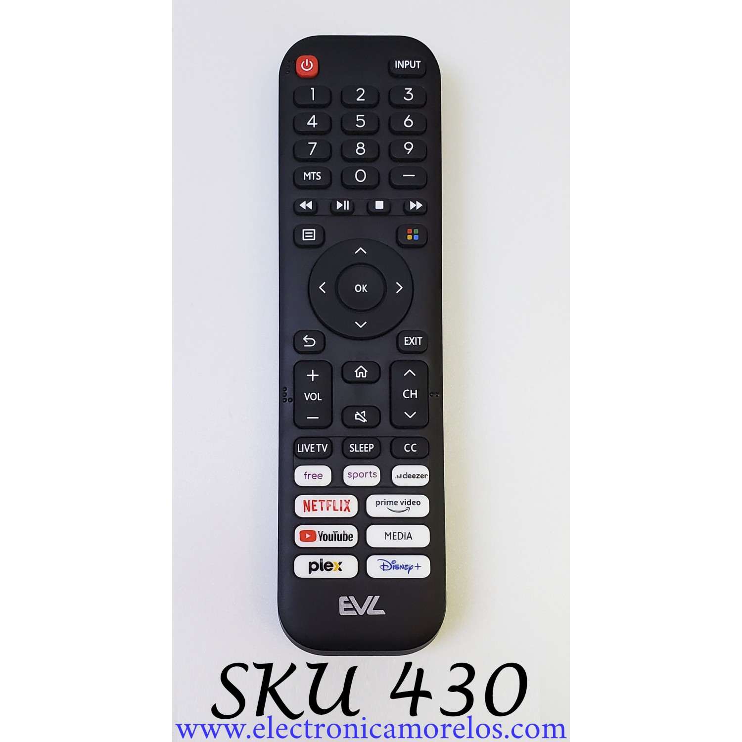 CONTROL REMOTO PARA SMART TV EVL ((NUEVO Y ORIGINAL)) / EN2ZD30EV 